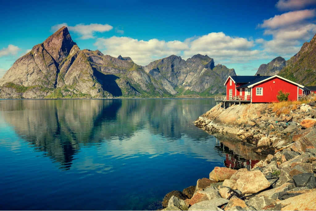 Vakantiehuis aan meer in Noorwegen